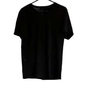 Mack Weldon Black Vneck Cotton Short Sleeve Shirt Size Large